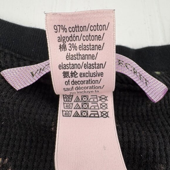 Victoria's Secret Women's size Medium Long Sleeves Cottage Roses Thermal Shirt - Picture 5 of 6